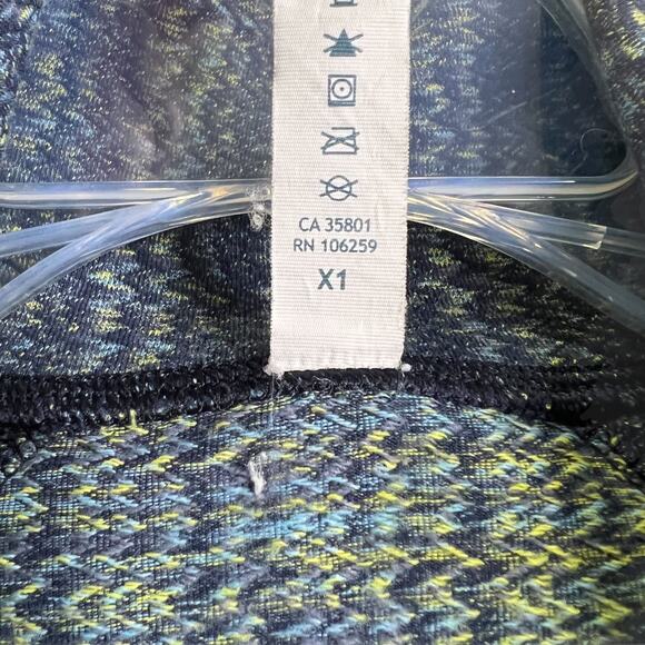 Lululemon Athletica Women's Scuba Jacket Nice Asana Blue Fitted Zip-Up Logo Sz 4 - Picture 10 of 10